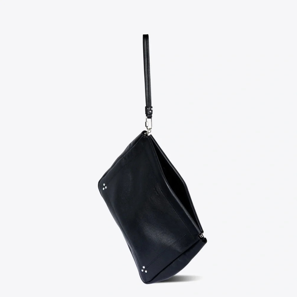 Jerome Dreyfuss Clic Clac XL Bag Black Pebbled Leather NWT